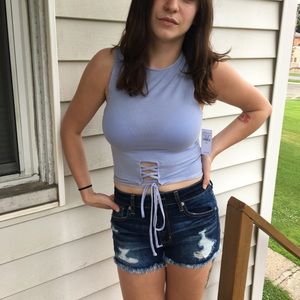 Purple Crop top from American Eagle